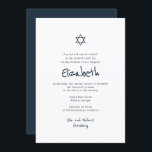 Modern Simple Handwritten Typography Bat Mitzvah Invitation<br><div class="desc">Composed of playful script and serif typography; All against a backdrop of white background. 

This is designed by Select Party Supplies,  exclusive for Zazzle.

Available here:
http://www.zazzle.com/selectpartysupplies</div>