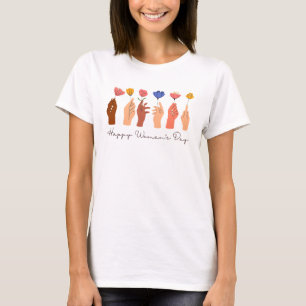 Modern Simple Happy International Women's Day T-Shirt