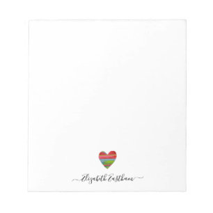 Modern Simple Heart Script Notepad