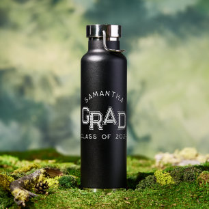 Modern Simple High School Grad Graduation Water Bottle