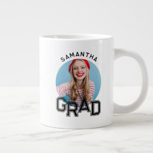 Modern Simple High School Grad Photo Graduation Large Coffee Mug