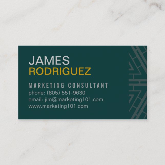 Modern & Simple Hunter Green Business Card Design (Front)