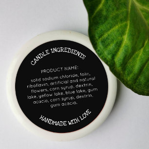Modern Simple Ingredients Product Label Stickers