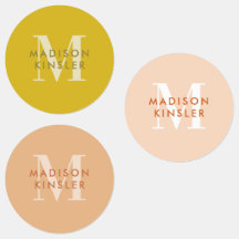 Modern Simple Initial Boho Waterproof Name Labels
