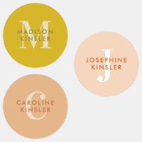 Modern Simple Initial Boho Waterproof Name Labels