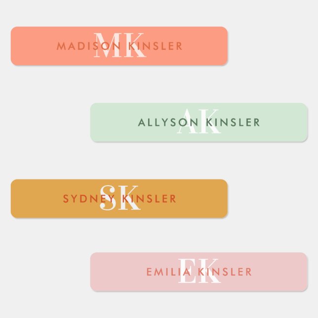 Modern Simple Initial Pink Girly Waterproof Name (Group)