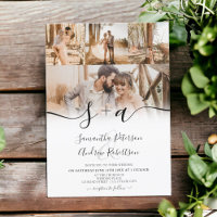 Modern simple initials script 5 photos wedding