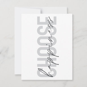 Modern, simple, inspirational "Choose Happiness" Card