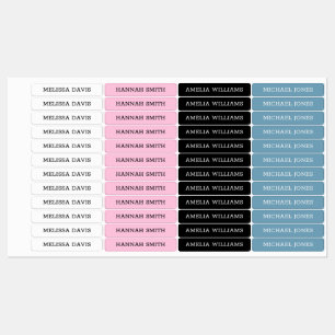 Modern Simple Kids Waterproof Name Labels