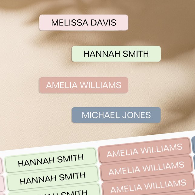 Modern Simple Kids Waterproof Name Labels (Creator Uploaded)