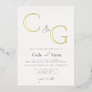 Modern Simple Large Monogram Wedding