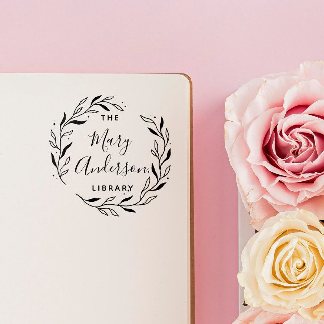 Modern Simple Leaves From The Library Of Self-inking Stamp (Creator Uploaded)