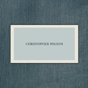 Modern Simple Light Blue Grey Consultant Business Card