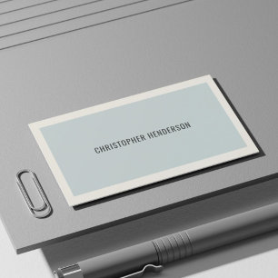 Modern Simple Light Blue Grey Consultant Business Card