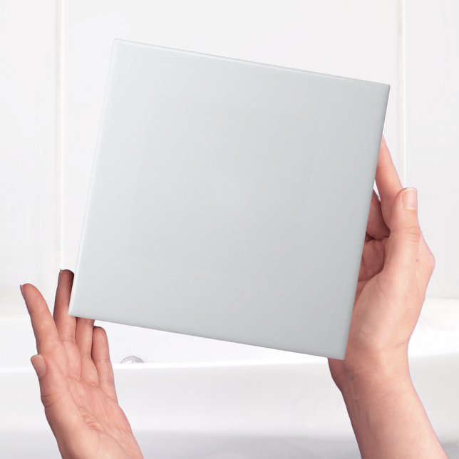 Modern Simple Light Grey Solid Color Plain Tile (simple and modern clean light grey ceramic tiles for bathroom or kitchen floors and walls)