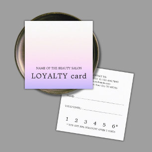 Modern Simple Light Rose Purple Beauty Loyalty Card