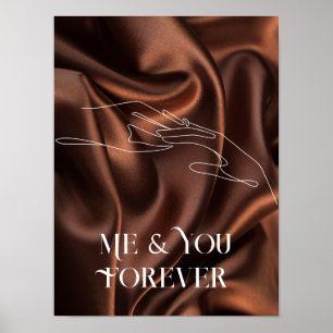 Modern Simple Line Art Black and white ,boho chic Poster