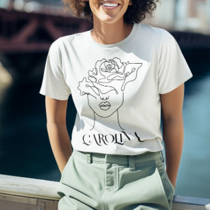 Modern Simple Line Art, Boho Chic T-Shirt