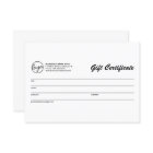 Modern Simple Logo Business Gift Certificate