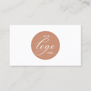 Modern Simple logo Terracotta Elegant Business Card
