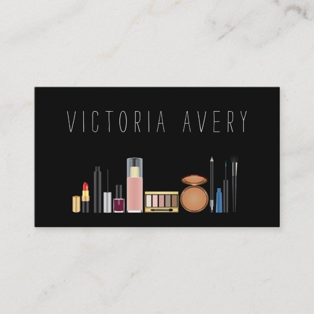 Modern Simple Make Up Artist Business Card (Front)