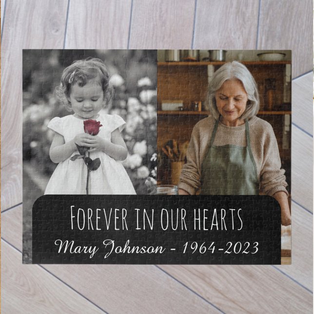 Modern Simple Memorial Photo Jigsaw Puzzle (Creator Uploaded)