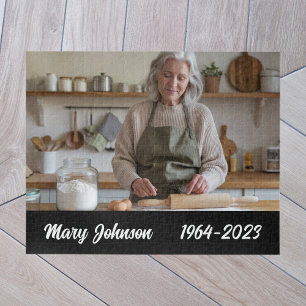 Modern Simple Memorial Photo Jigsaw Puzzle