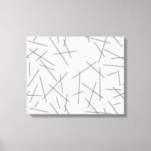 Modern, simple, messy graphic line pattern canvas print
