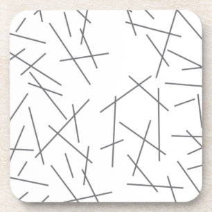 Modern, simple, messy graphic line pattern coaster