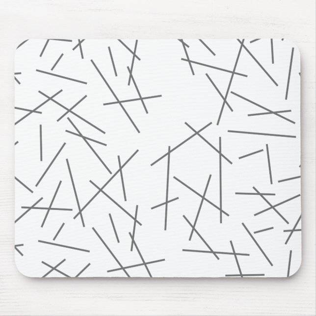 Modern, simple, messy graphic line pattern mouse mat (Front)