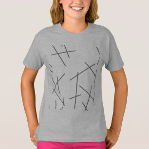 Modern, simple, messy graphic line pattern T-Shirt