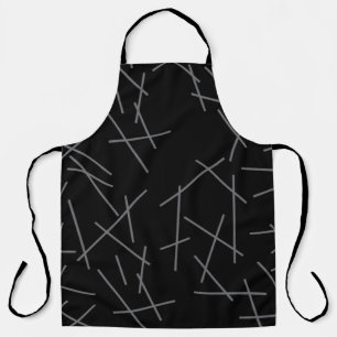 Modern, simple, messy, trendy graphic line pattern apron