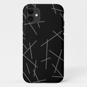 Modern, simple, messy, trendy graphic line pattern iPhone 11 case