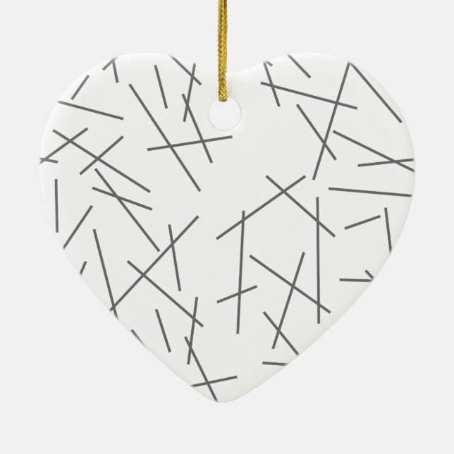 Modern, simple, messy, trendy graphic line pattern ceramic tree decoration (Back)
