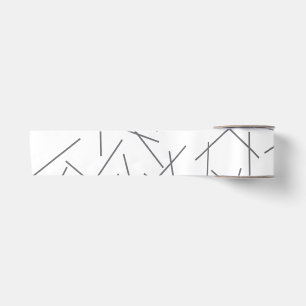 Modern, simple, messy, trendy graphic line pattern satin ribbon