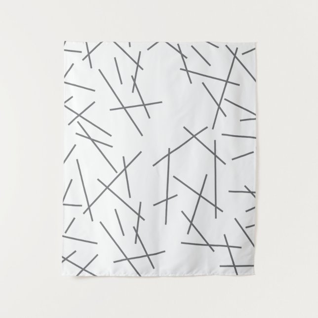 Modern, simple, messy, trendy graphic line pattern tapestry (Front)