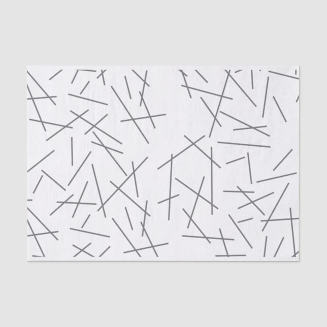 Modern, simple, messy, trendy graphic line pattern tissue paper (Front)