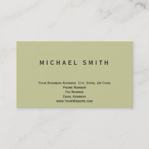 Modern Simple Minimal Beige Colour Business Card