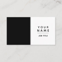 Modern Simple Minimal Black and White Colour Block