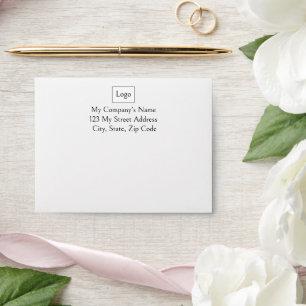 Modern Simple Minimal, Black and White, Mailing Envelope