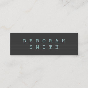 Modern Simple Minimal Blue Grey Business Card