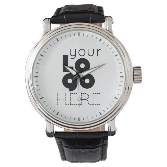 Modern Simple Minimal Custom Business Logo Wrist Watch (Front)