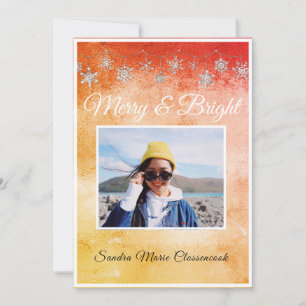 Modern Simple Minimal Metalic Orange Red