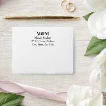 Modern Simple Minimal, Monogram Black and White
