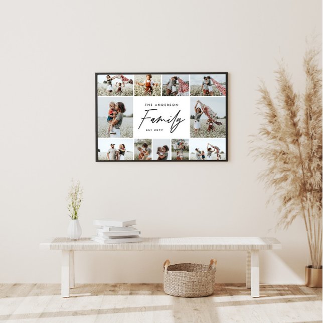 modern simple minimal multi photo family gift poster (Creator Uploaded)