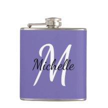 Modern Simple Minimal Purple Monogram