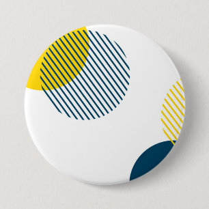 Modern, simple, minimal, trendy urban abstract art 7.5 cm round badge