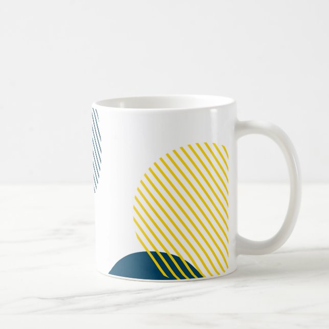 Modern, simple, minimal, trendy urban abstract art coffee mug (Right)
