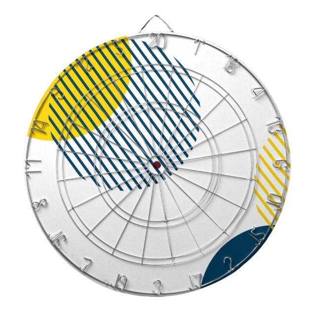 Modern, simple, minimal, trendy urban abstract art dartboard (Front)