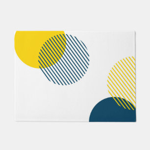 Modern, simple, minimal, trendy urban abstract art doormat